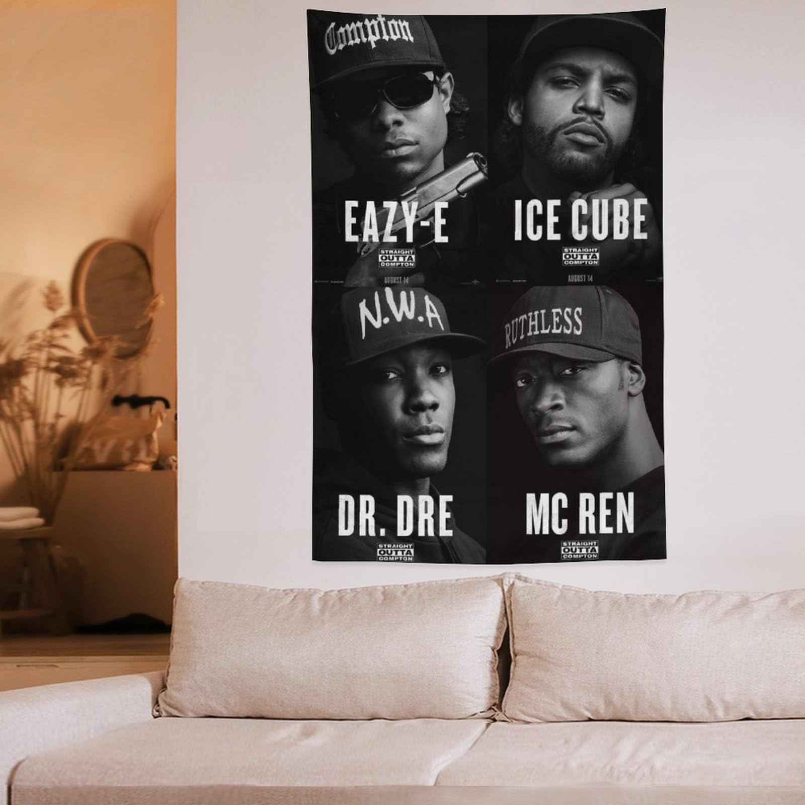 Poster con stampa artistica artistica da parete, motivo: cantante rap, hip hop, tutte le stelle, 152,4 x 228,6 cm