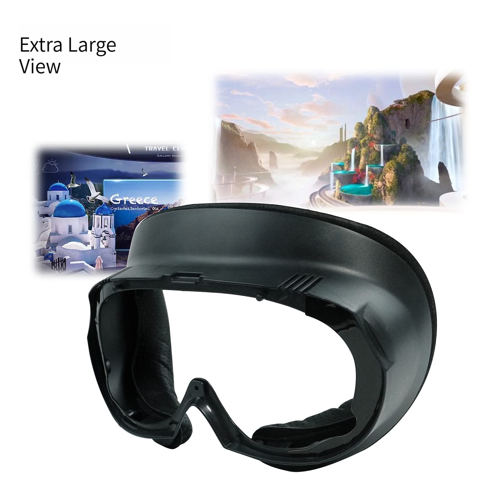 Masque facial en polyuréthane respirant pour casque de réalité virtuelle, support d'interface faciale, coussin de protection, cache-objectif, capuchons à bascule pour PICO4 Kit d'accessoires
