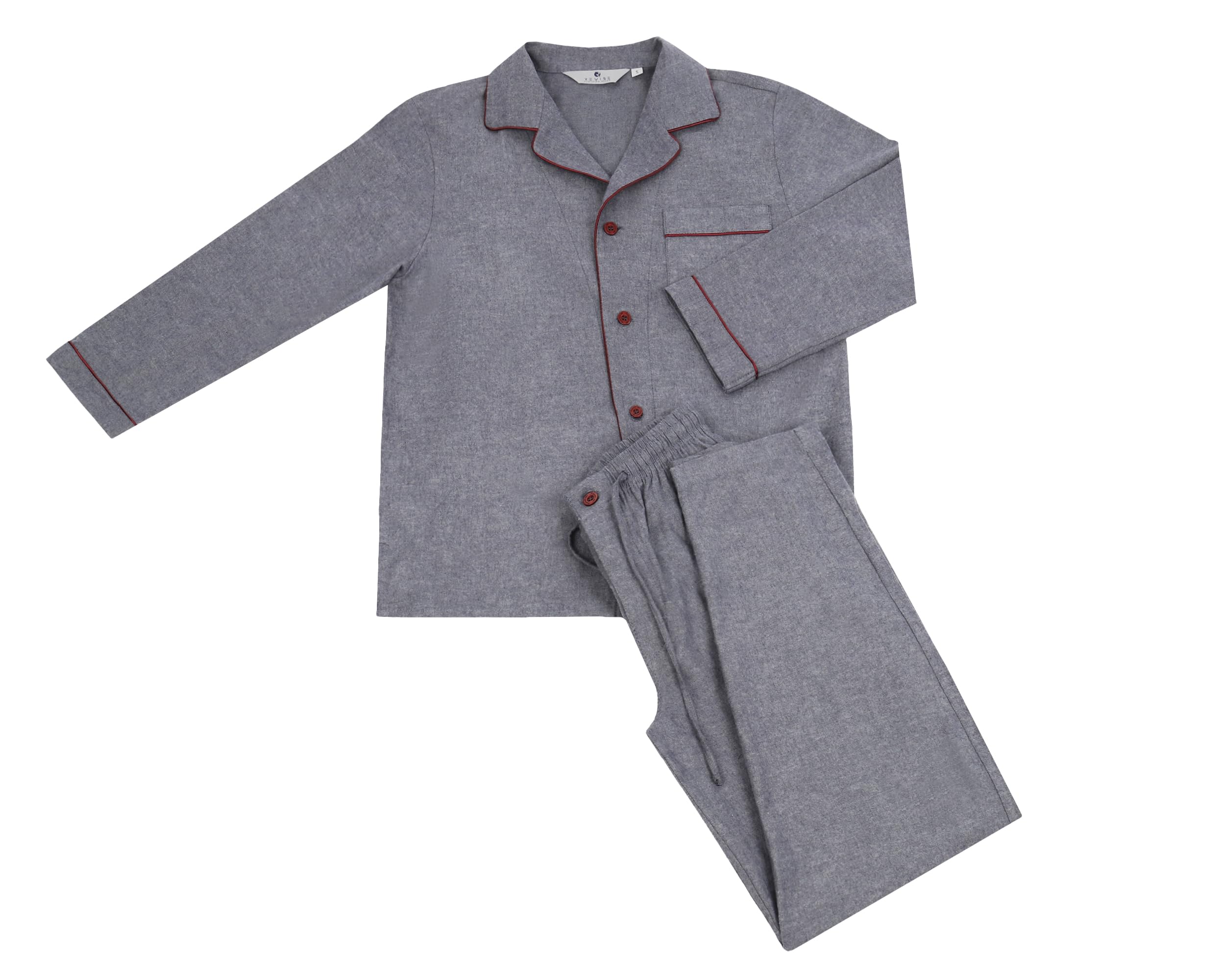 Revise RE-912 Schlafanzug für Herren - Lang - Flannel 100% Baumwolle - Pyjama -