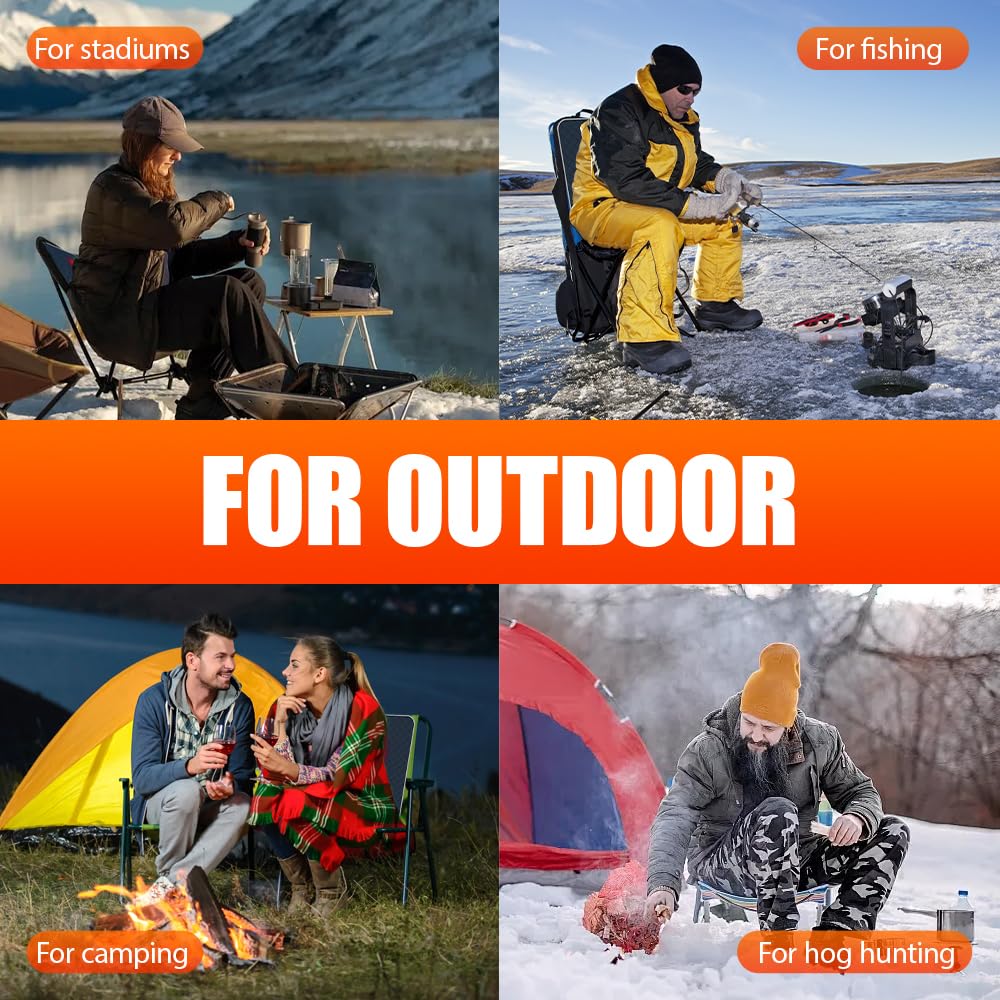 Sitzkissen Beheizbar Outdoor, 45 X 90 cm Beheizbares Sitzkissen, Stadion Sitzkissen Beheizt mit 3 Heizstufen, USB Beheiztes Heizkissen für Ausflug Camping Bürostuhl Sofa