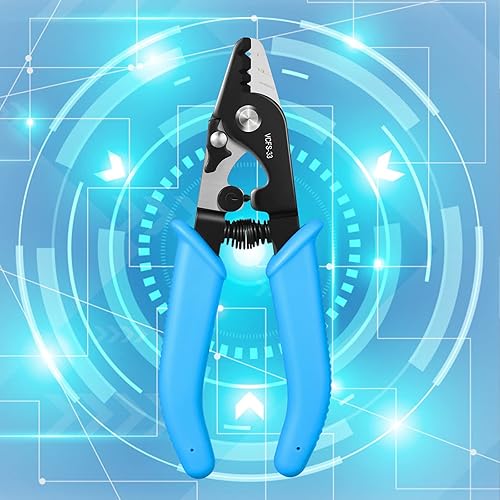 FYBOPTWU - 2 unids V-CFS-3 Pelacables de fibra óptica de 3 orificios de acero inoxidable herramienta de pelado de fibra óptica con mango de 6