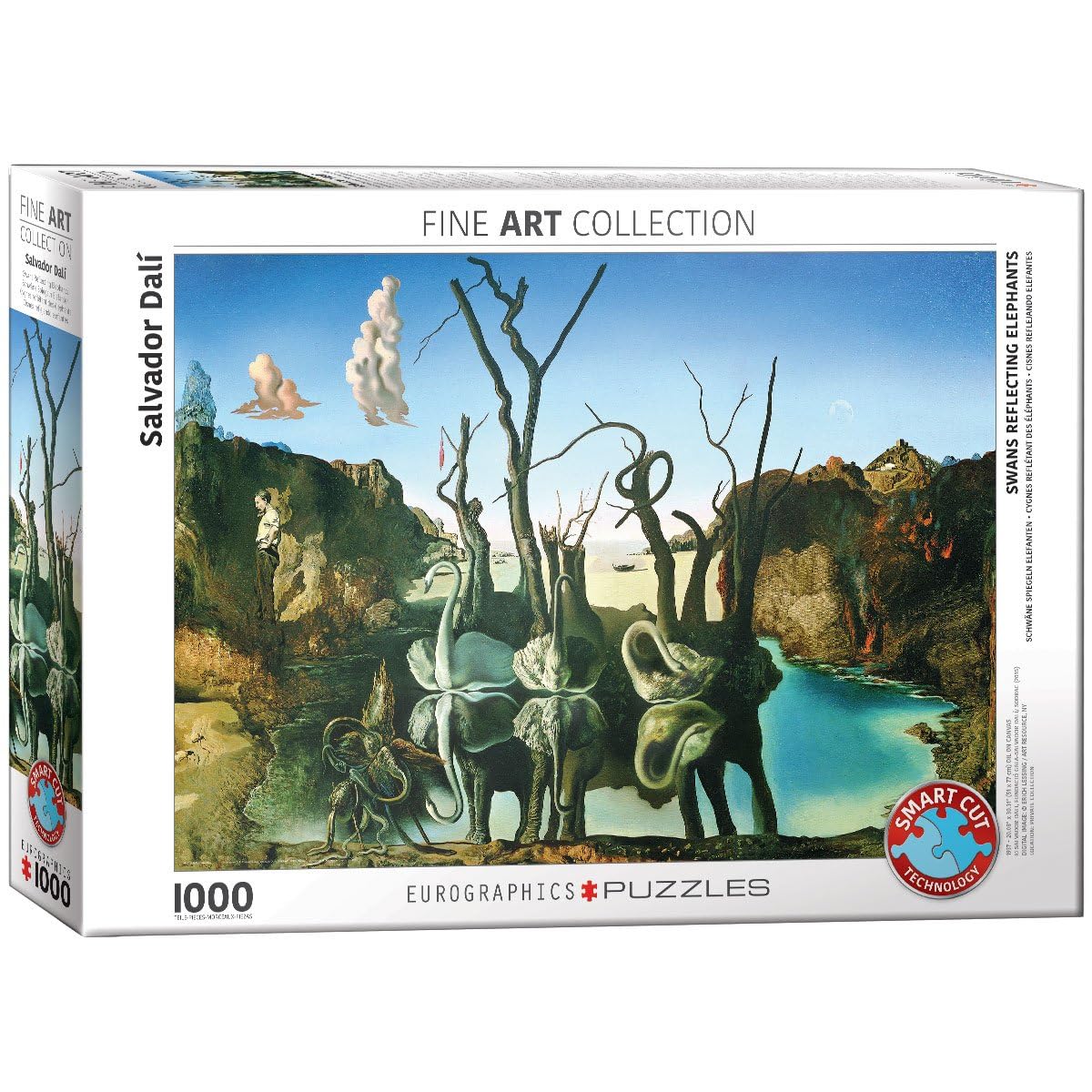 Eurographics "Salvador Dali Swans Reflecting Elephants" Puzzle (1000-Piece, Multi-Colour)