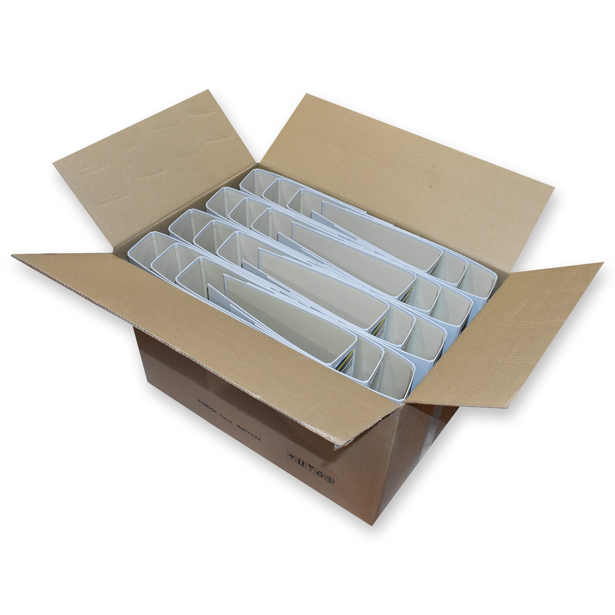 FIS® PP Box Files, Foolscap Size(210x330mm), 8cm Spine Size, Fixed Mechanism, PP Germany Origin Materials, Box of 24 Pieces, Grey Color-FSBF8PGYFN