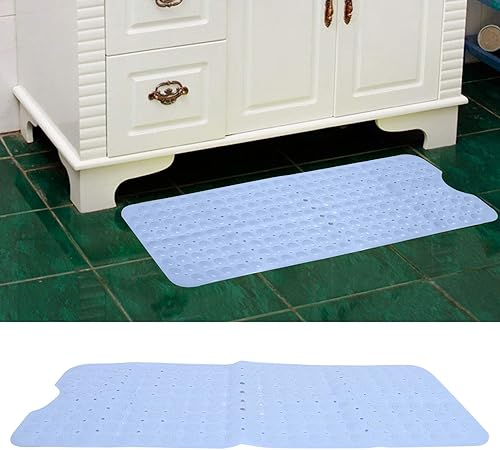 Miniatura 9 de Non-Slip Bath Mat with Suction Cup, Safety Shower Bath Mat, Massage Pad for Bathroom, Large, Blue, 38x100cm