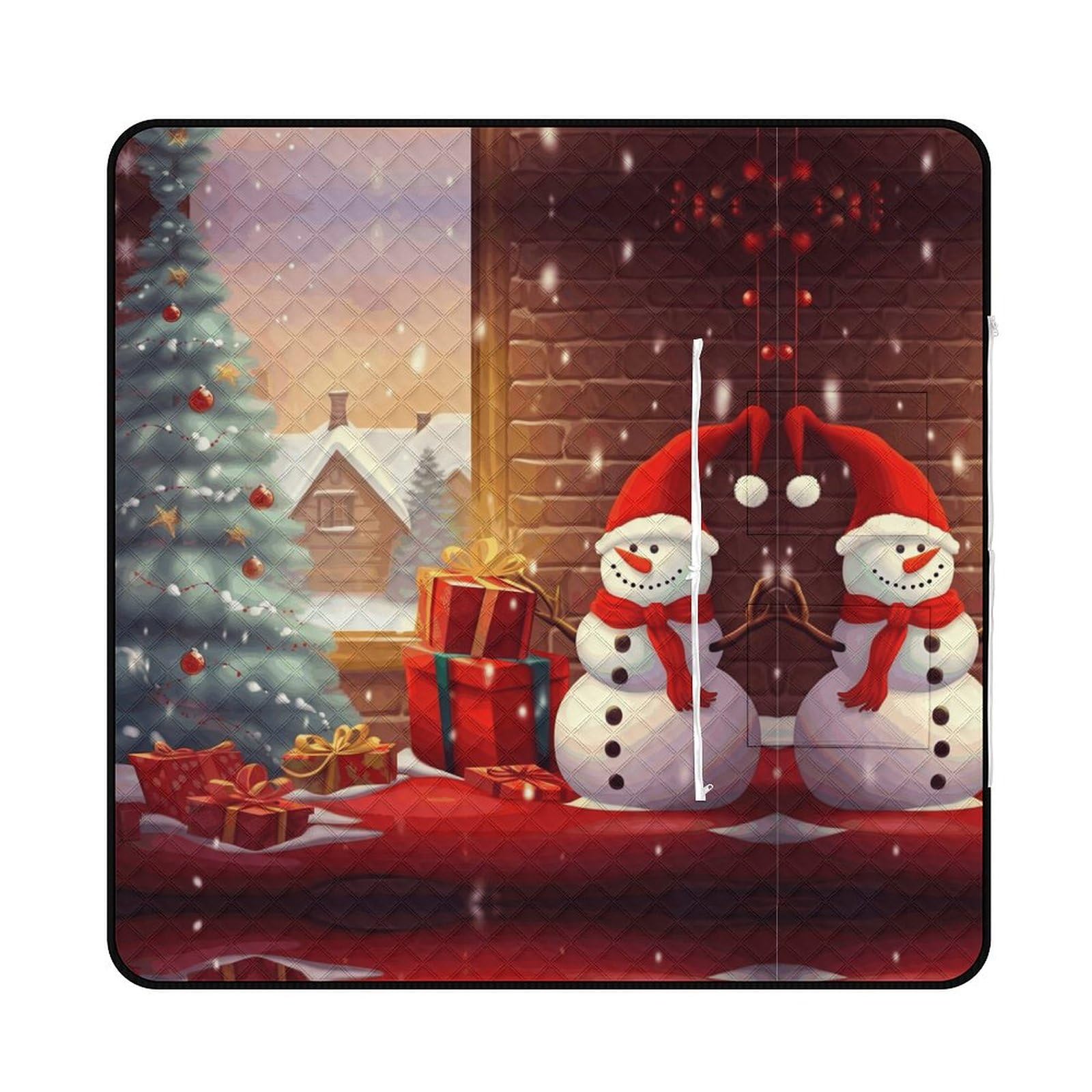 Tapis de pique-nique portable Merry Christmas pliable pour plage et intérieur