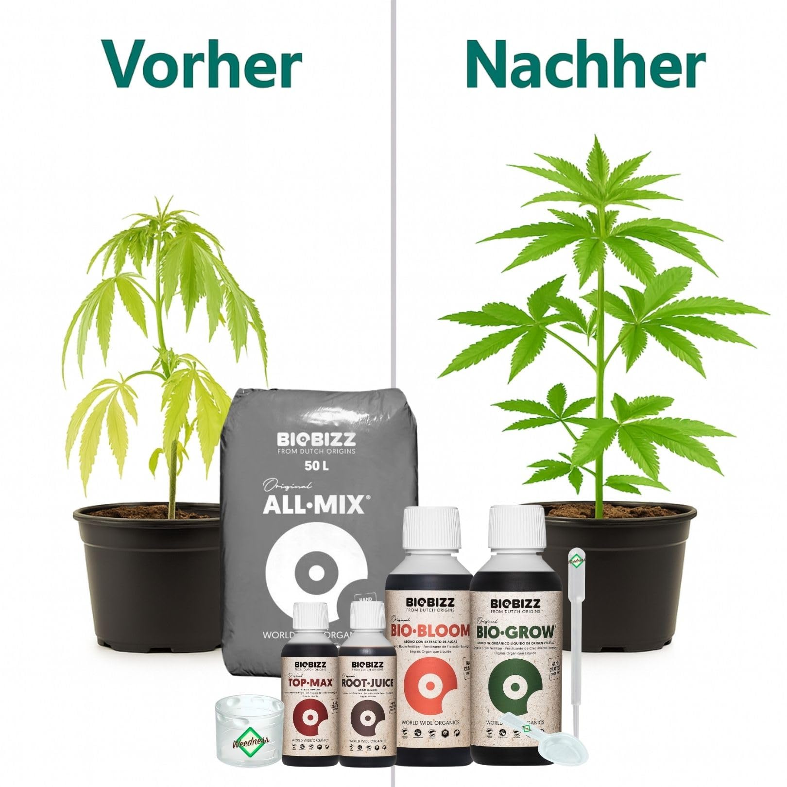 Weedness BioBizz All-Mix 50 L Erdset Medium – Terre organique équilibrée – Culture indoor & outdoor – Croissance optimale