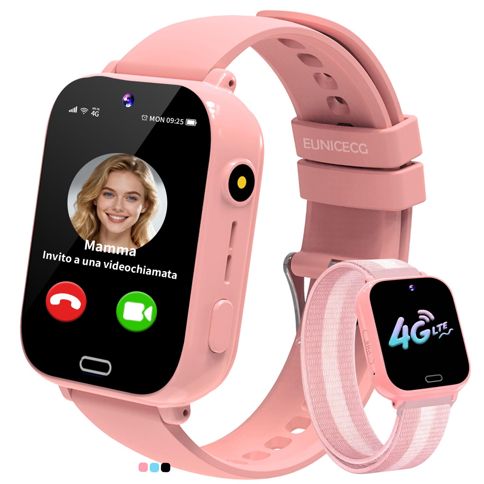 4G Smartwatch Bambini con GPS localizzatore Telefono Videochiamate Modelli di Aula Chat Vocale Giochi Sveglia SOS Calcolatrice - Digitale Orologio Smartwatch Bambina Bambino Compleanno Regalo