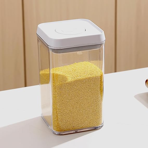 Cereal Container Leakproof Sealing Lid Clear Grains Loose Tea Coffee Beans
