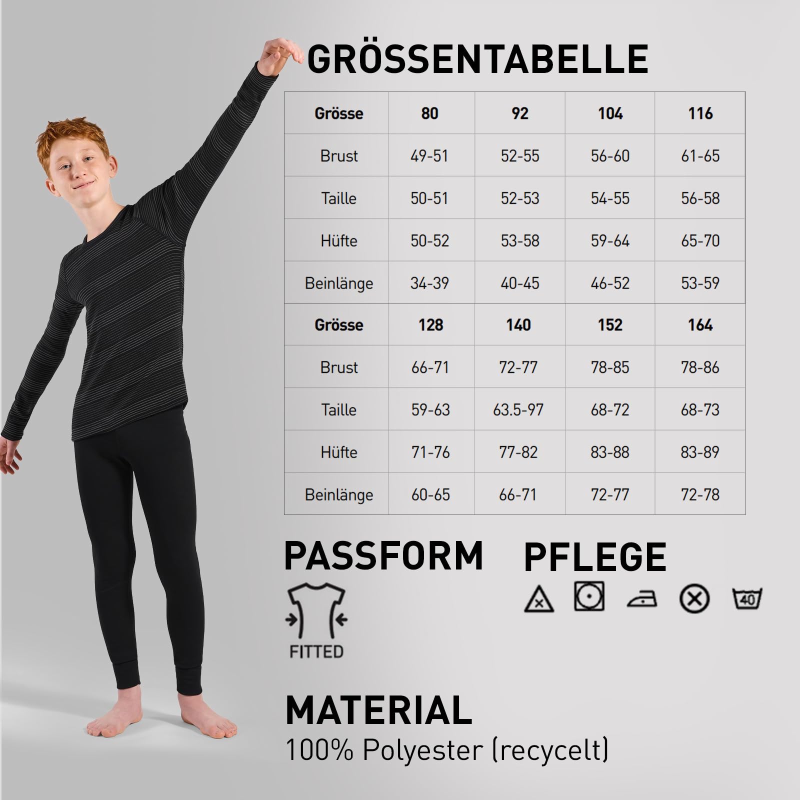 Odlo Kinder Active Warm Eco Unterwäsche Set