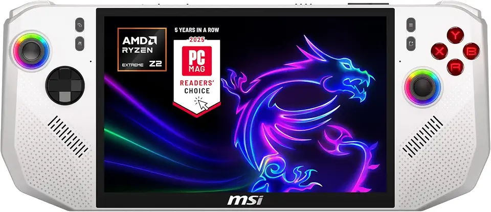 msi Claw A8 PC Gaming Handheld: AMD Ryzen Z2 Extreme, 8" FHD+ 120Hz Display, 24GB LPDDR5x, 1TB NVMe SSD, SD Card Reader, Thunderbolt 4, Win 11 Home: White BZ2EM-070US