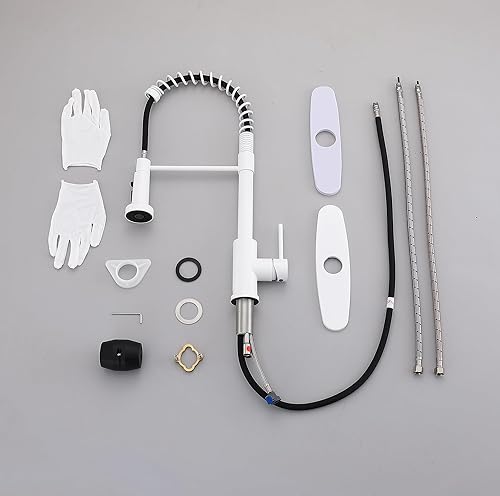 Vista 50 de Avola Tire hacia fuera el grifo de la cocina, níquel cepillado extrae los grifos del fregadero de la primavera Níquel cepillado y negro,Cobre,Cobre