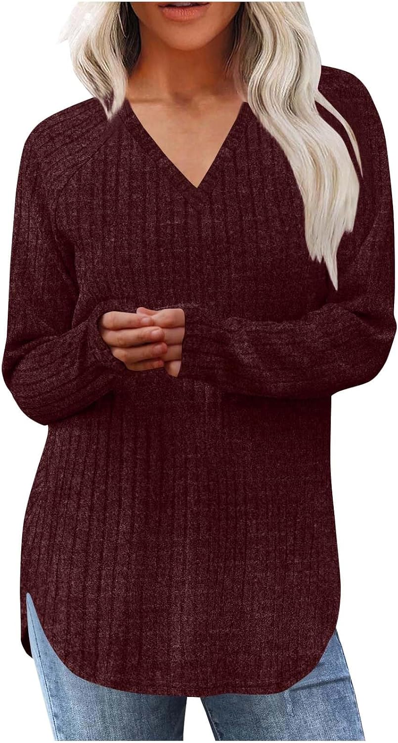Tunic Pullover Fall Shirts Women Clothes Long Sleeve Shirt Wear Fashion Lightweight Travel Outfit Winter Tops