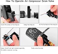 Vista 3 de Válvula de drenaje automática AC110V G1/2, válvula de drenaje del compresor de aire DN15 Válvula de drenaje temporizador 0-1.6Mpa Válvula de drenaje