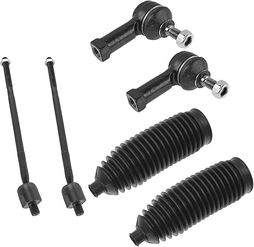 Miniatura 10 de Kit de dirección de 6 piezas varillas de acoplamiento interiores exteriores con fuelle de botas para Chevy Aveo G3 Nuevo