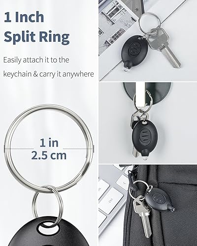 Miniatura 5 de Uniclife Paquete de 5 llaveros LED, mini llavero LED de 12 lúmenes, portátil, ultra brillante, funciona con pilas, para acampar al aire libre,