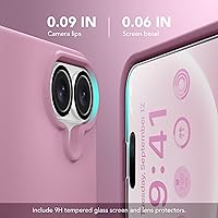 Vista 1380 de GONEZ Funda de silicona para iPhone 15 Pro Max, compatible con Magsafe, protector de cámara + protector de pantalla, forro de microfibra suave Negro