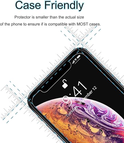 Miniatura 6 de Protector de pantalla para iPhone 11, película de vidrio templado con borde 2.5D, alta definición, antiarañazos, dureza 9H, paquete al por menor