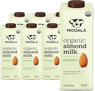 Mooala Organic Almond Milk Unsweetened 32 fl oz (Pack of 6) –Shelf-Stabl...