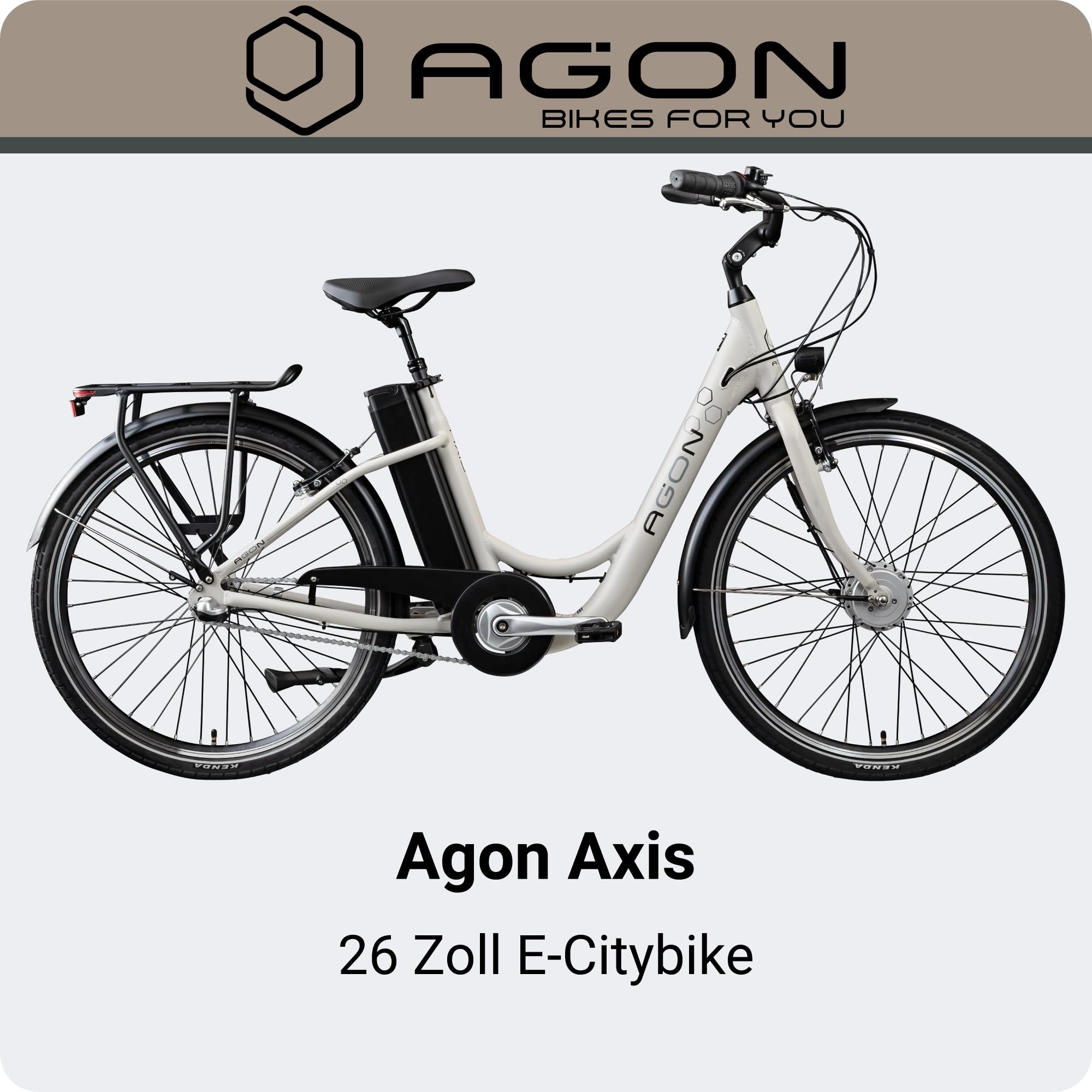 AGON Axis 26 Zoll E-Bike Citybike Pedelec Damen Nabenmotor bis 115 km