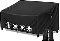 Vista 16 de FORSPARK Funda para sofá de patio, impermeable, resistente a los rayos UV, protector para sofá biplaza de 2 asientos, tela Oxford resistente a