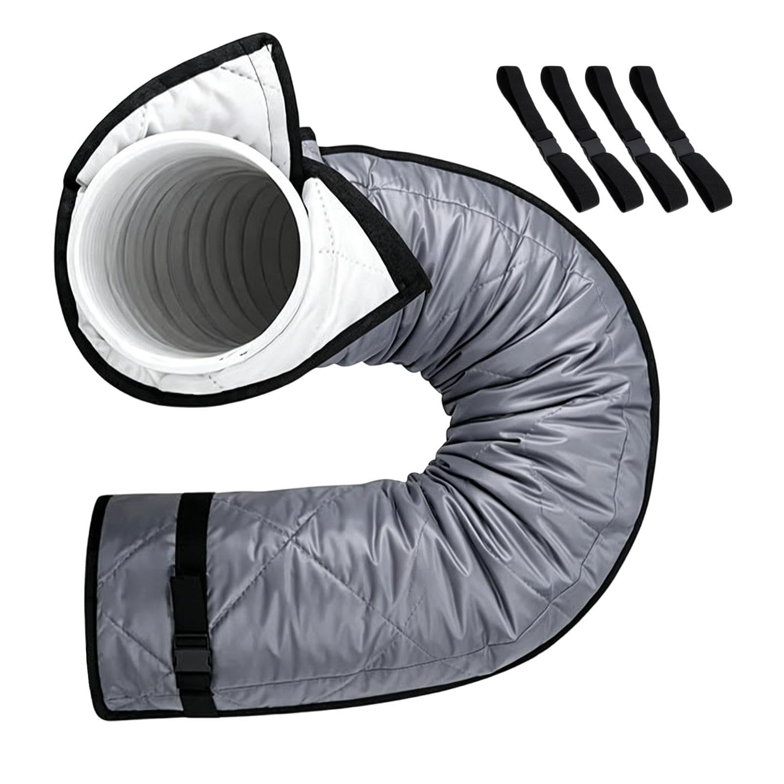 Manicotto Isolante per Tubo AC Portatile | Protettore Termoisolante Regolabile | Manicotto AC | Per Diametro 12,7 e 15 cm, Camper, Porte, Garage, Finestre, Esterno