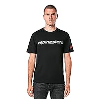 Alpinestars Linear Wordmark Csf Tee T-Shirt da Uomo Maglietta Girocollo Maglia a Maniche