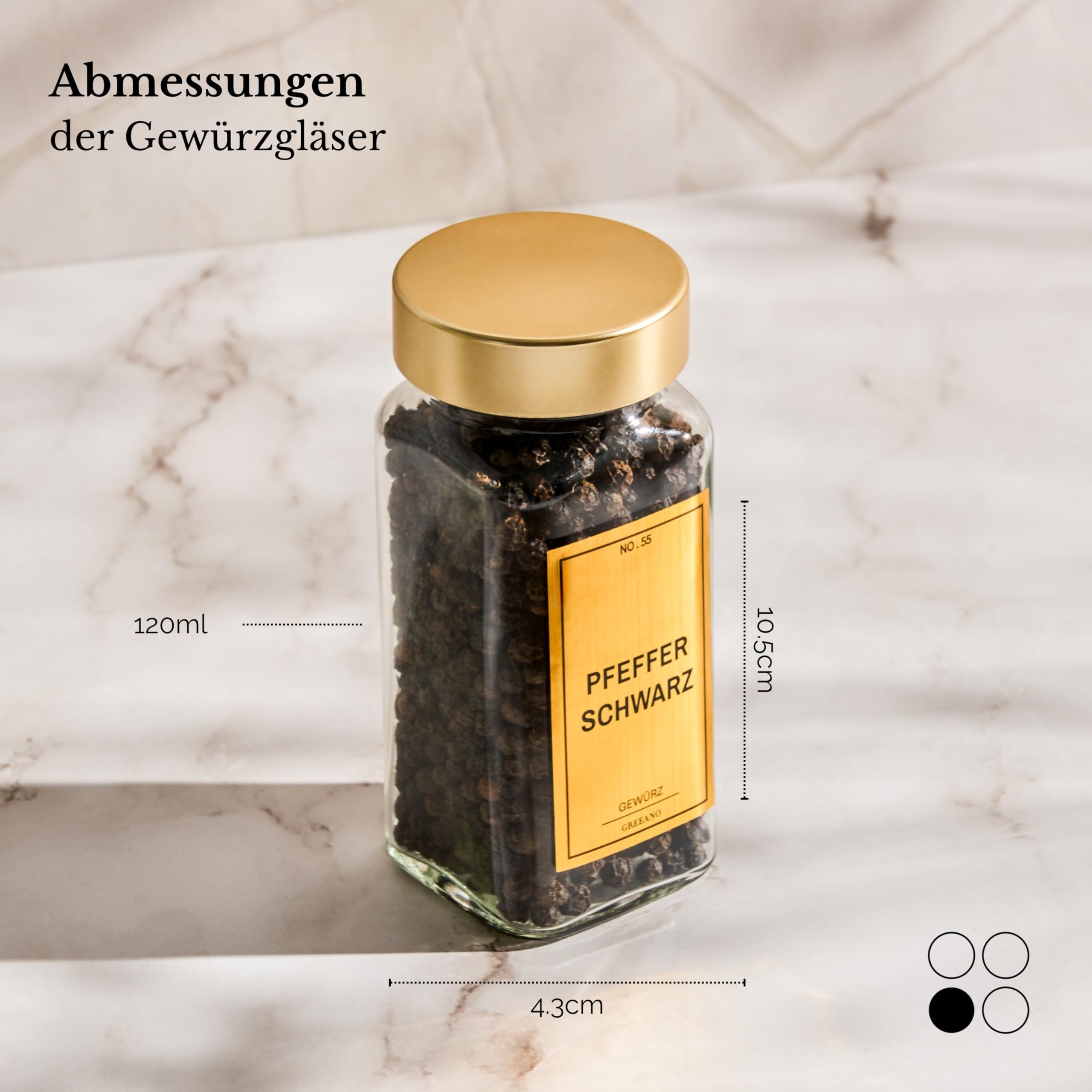 Lot De 24 Pots à épices Avec étiquettes - 113,4 G - Avec Couvercles En