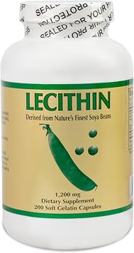 Nu Health Soy Lecithin 1200mg Choline, Cognitive Health, 200 Capsules