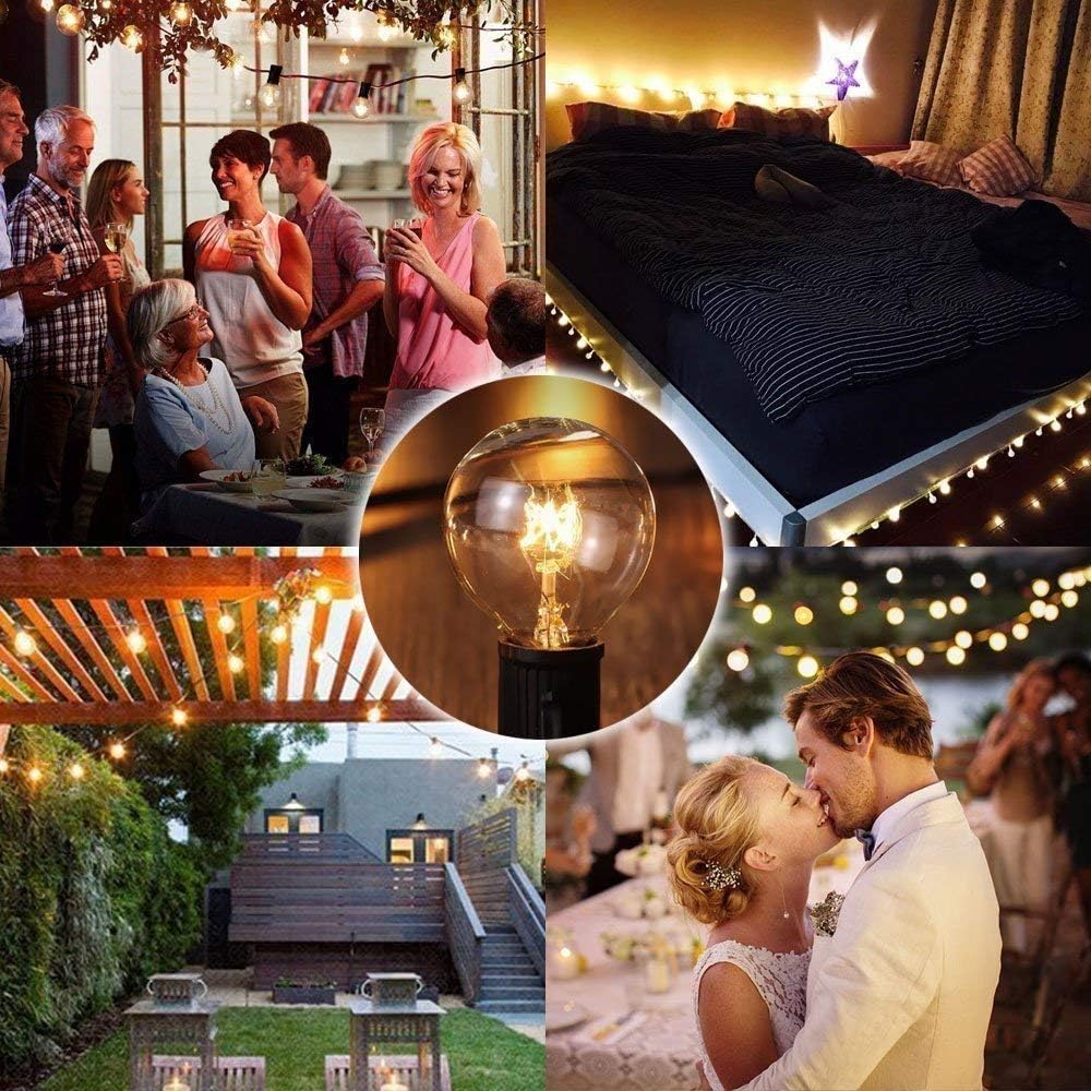 🔥 Crazy Deals Couah 100 FT Globe String Lights with 105 G40 Globe Clear Bulbs G40 Indoor Outdoor Lighting Garden Fairy Backyard Market Xmas Holiday Patio Wedding Party String Lights -Black Wire Free Shipping 🛒 Couah 100 FT Globe String Lights with 105 G40 Globe Clear Bulbs G40 Indoor Outdoor Lighting Garden Fairy Backyard Market Xmas Holiday Patio Wedding Party String Lights -Black Wire