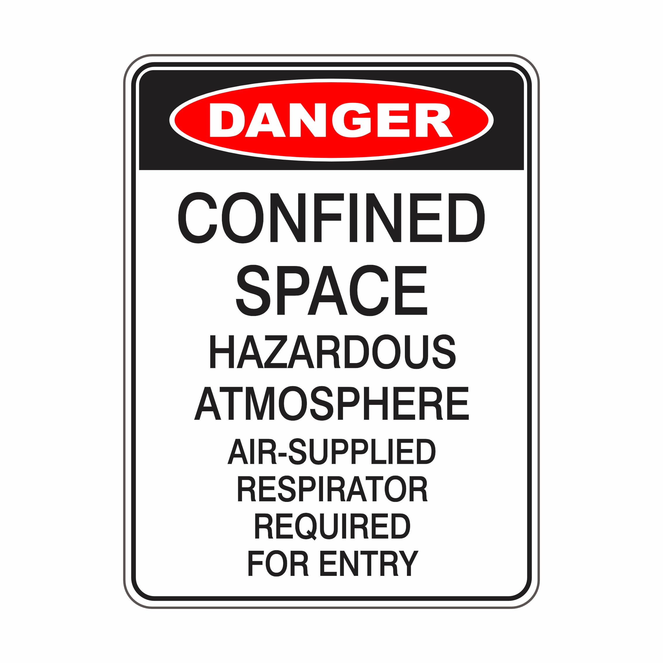 Confined Space Hazardous Atmosphere Danger Signs Metal Tin Sign 8 x 12 inch for Industrial & Commercial