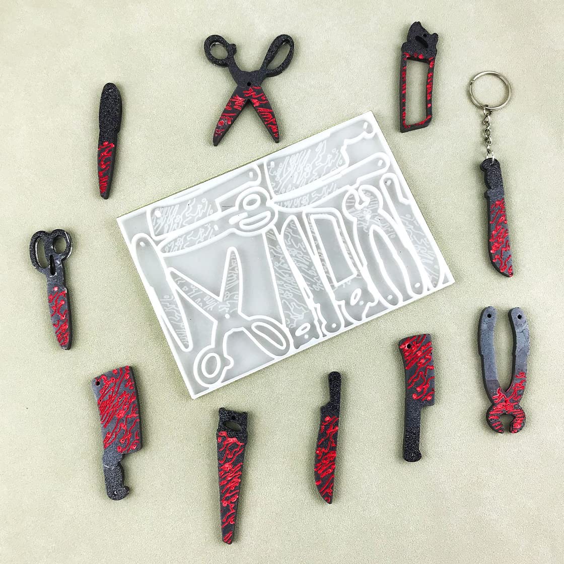 HyzaPhix 2pcs Moules En Silicone Porte-clés, Moulle Resine