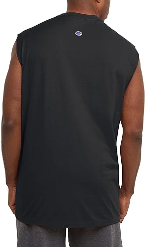 Miniatura 4 de Champion Camiseta muscular para hombre, sin mangas, camiseta muscular, camiseta clásica para hombres (regular o grande y alto)