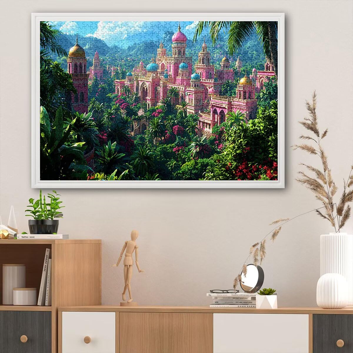 Puzzle 5000 elementów, zamek, krajobraz, 5000 elementów, drewniane puzzle dla dorosłych, trudna łamigłówka, gra logiczna dla całej rodziny, drewniane puzzle do dekoracji salonu, na prezent, Z-2