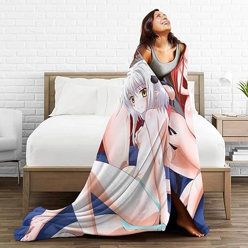 Miniatura 6 de Manga High School DxD - Manta suave y cálida para sala de estar, sofá, mecedora, manta de franela ligera de 60 x 50 pulgadas