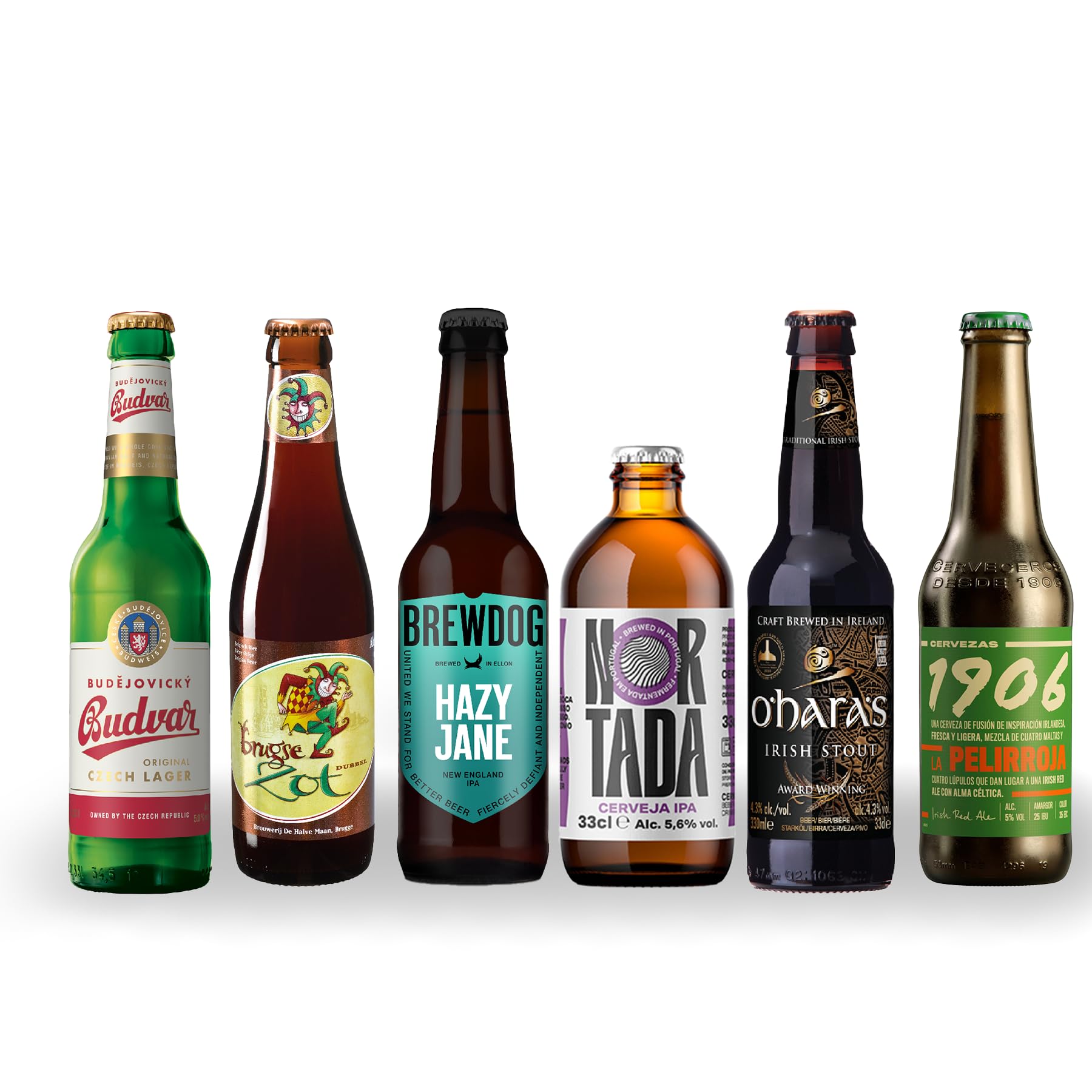Pack de Degustación de Cervezas Europeas 1906 Box Viaje por Europa, 12 x 33 cl