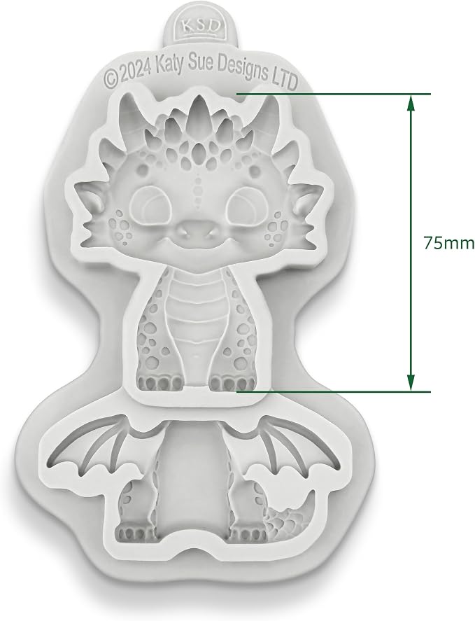 Molde de silicona Katy Sue Easy Stand Dragón para pasteles miniatura 3