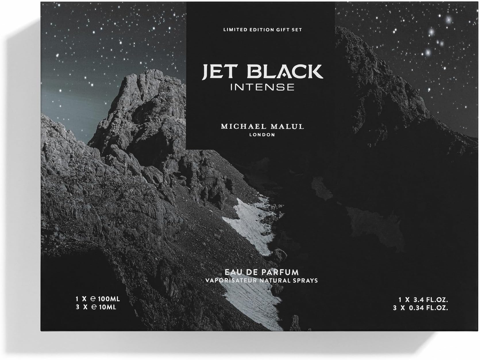 - Michael Malul Jet Black Intense Eau de Parfum Gift Set - 100ml | 10ml