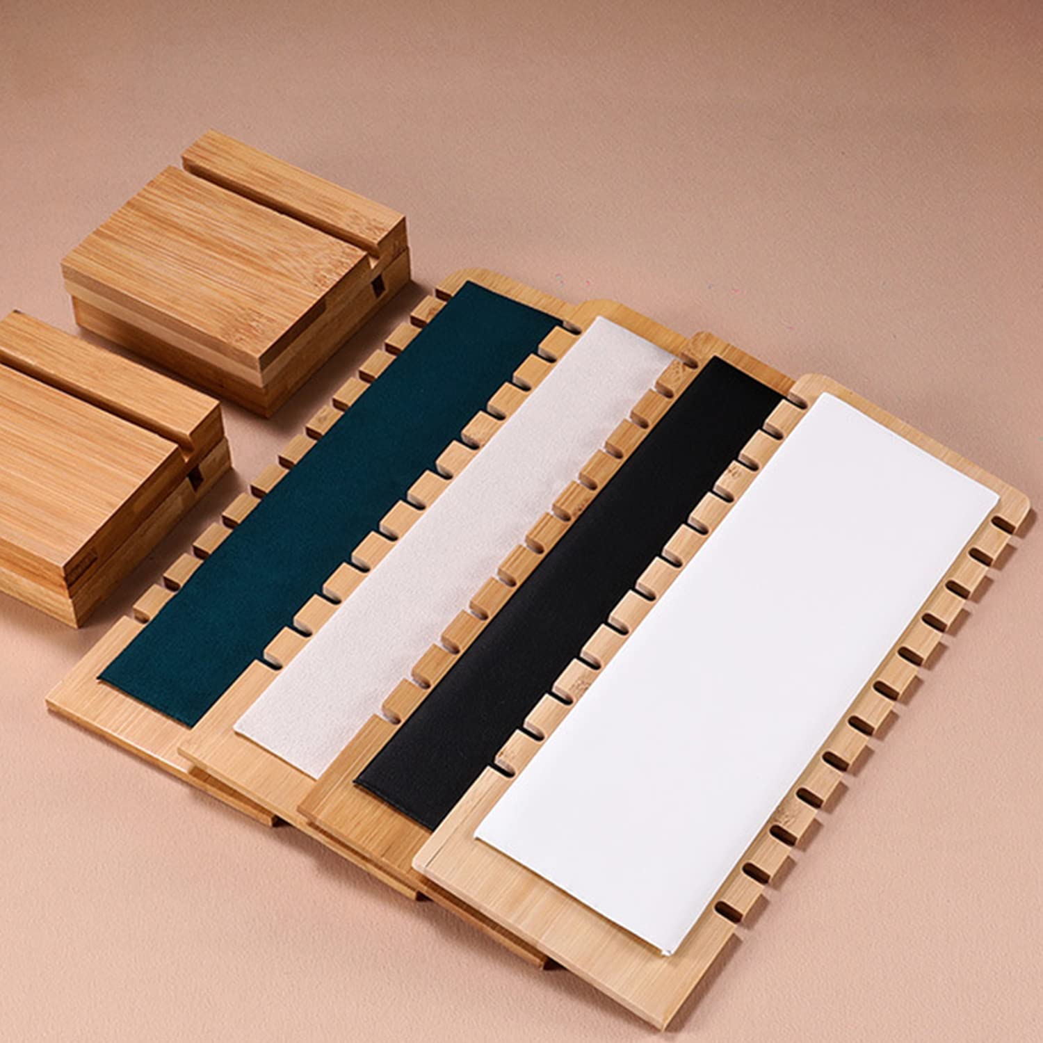 Espositore Per Gioielli In Legno - Supporto Per Collane E Bracciali, Bianco - Foto 9