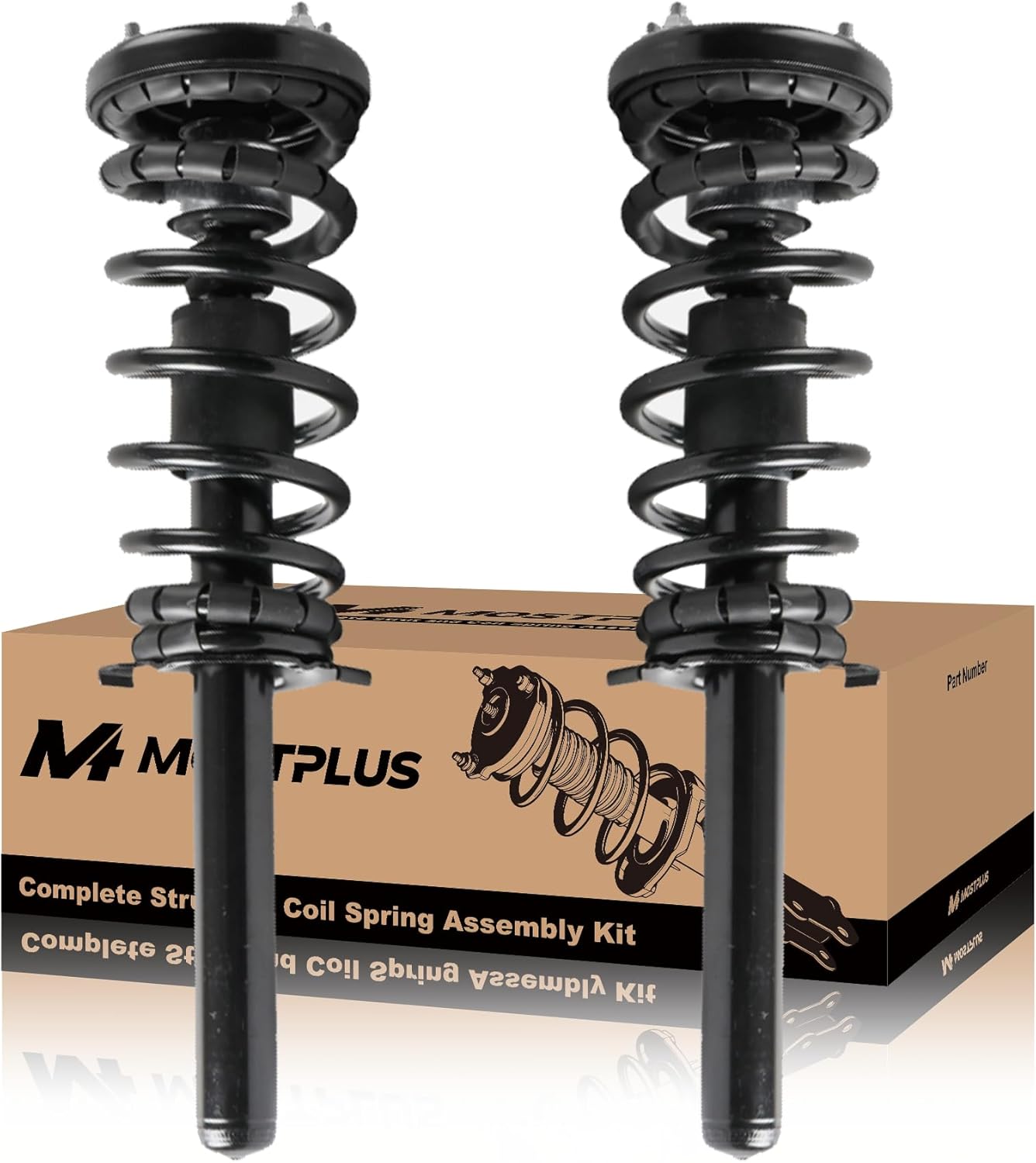 MOSTPLUS 171691 2X Front Complete Quick Install Strut Springs Assemblies Compatible for 98-02 Honda Accord (Set of 2)