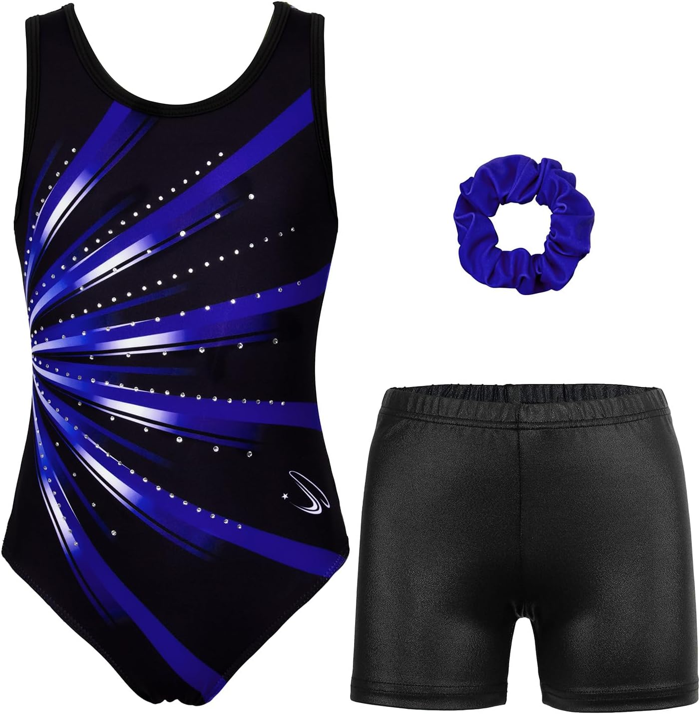 Gymnastics Leotards for Girls withShorts Sparkly Dance Activewear