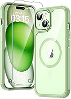 Vista 29 de TAURI Funda magnética 5 en 1 diseñada para iPhone 14 para iPhone 13, [compatible con MagSafe] con 2 protectores de pantalla + 2 protectores de lente