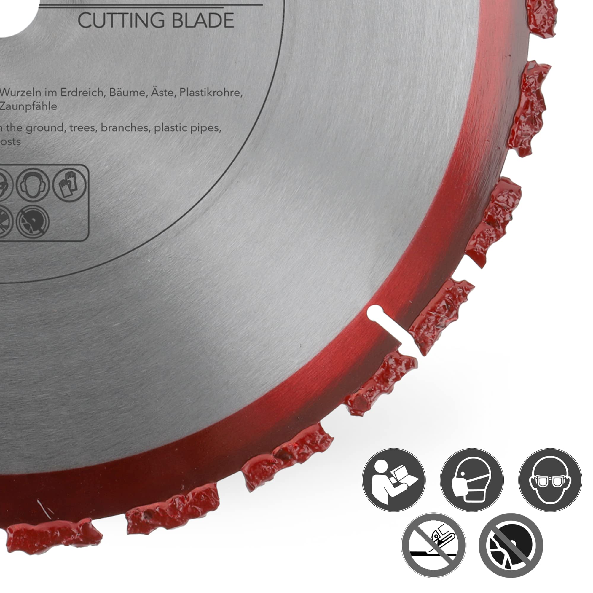 PRODIAMANT Disco de corte profesional para raíz de árbol, 350 mm x 25,4 mm, metal duro, 350 mm