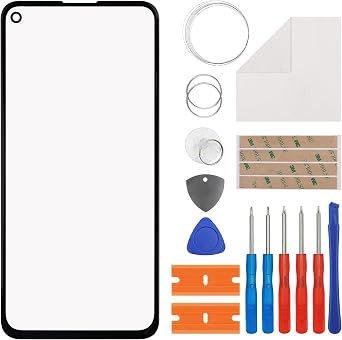 Duotipa Front Glass Screen replacement Compatible with Google Pixel 4A 5G 6.2 inch,Front Outer Lens Glass Screen for Google Pixel 4A 5G GD1YQ G025I with tools-No LCD Screen and Touch Digitizer