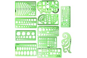 Geometric Drawing Template Measuring Ruler: An Arsenal of Precision for Graphic Design Grandeur