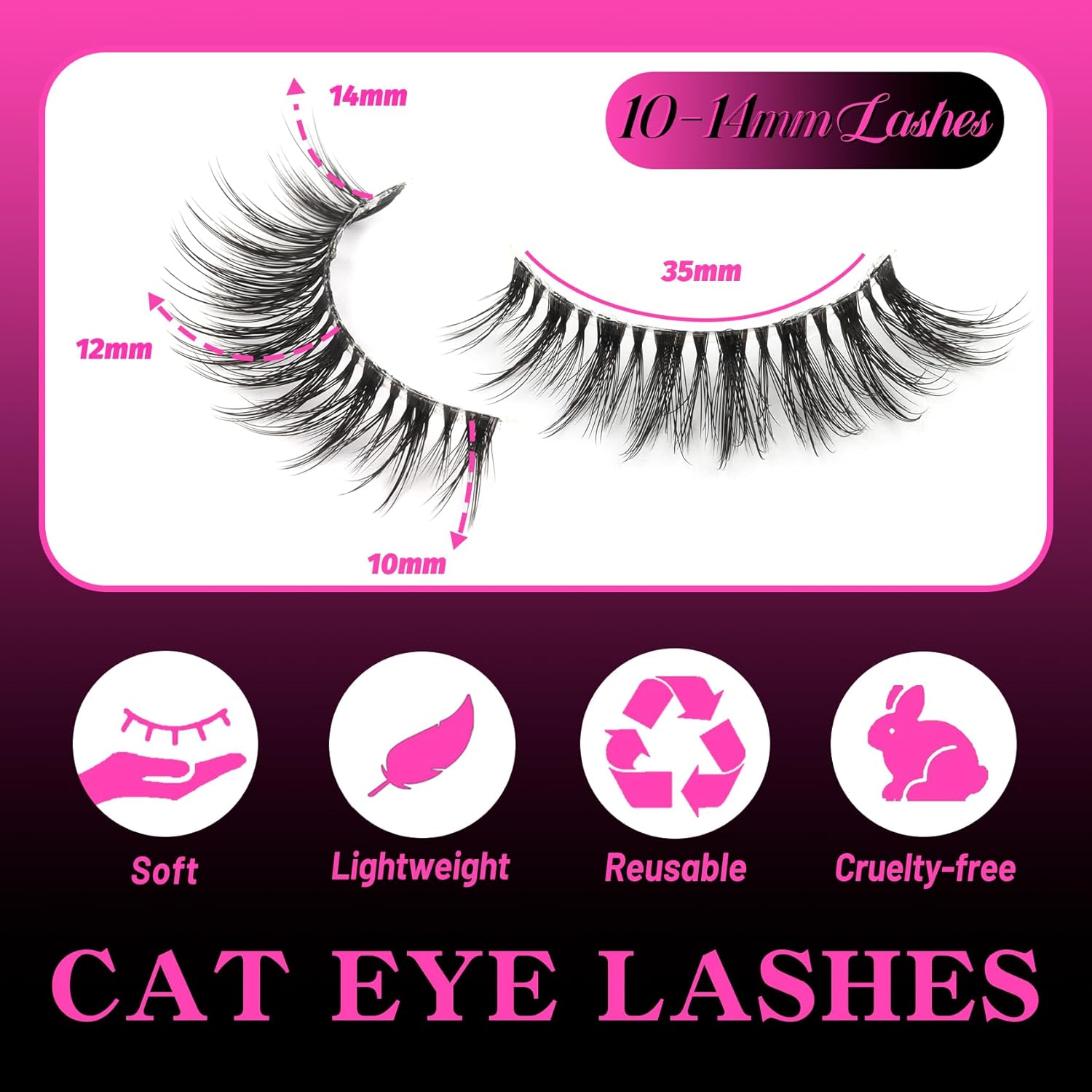 Veleasha Lashes Wispy False Eyelashes 100% Handmade Eyelashes Natural Look Fake Lashes Lightweight Lashes with Soft Clear Band 5 Pairs Pack (G2)