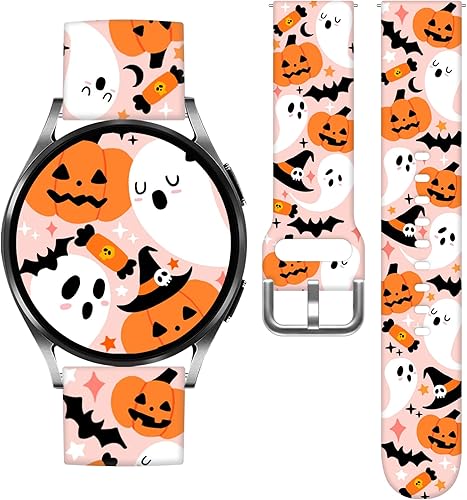 Vista 19 de Correas de reloj navideñas compatibles con Samsung Galaxy Watch de 1.575 pulgadas, 1.732 pulgadas, 0.787 pulgadas, correa de silicona de repuesto