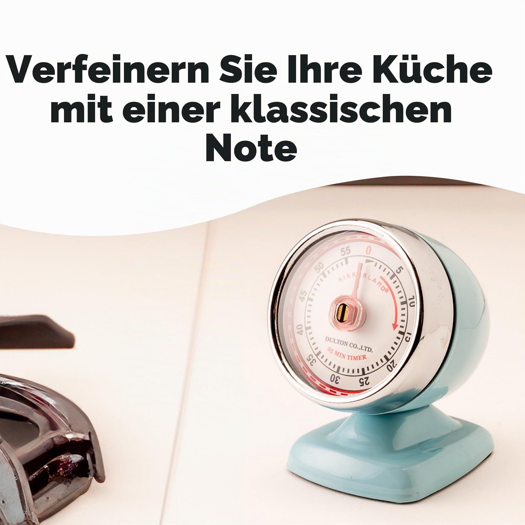 Kikkerland Vintage Streamline Küchentimer Blau