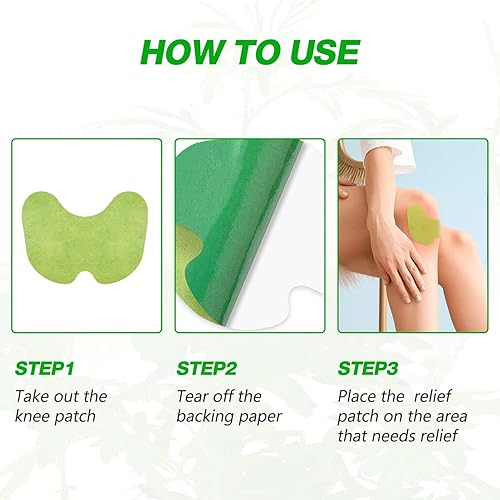 Miniatura 4 de Zuteii 60 parches de rodilla, parches de ajenjo, parche de alivio para rodilla, parche de alivio de hierbas naturales para cuello, hombros,