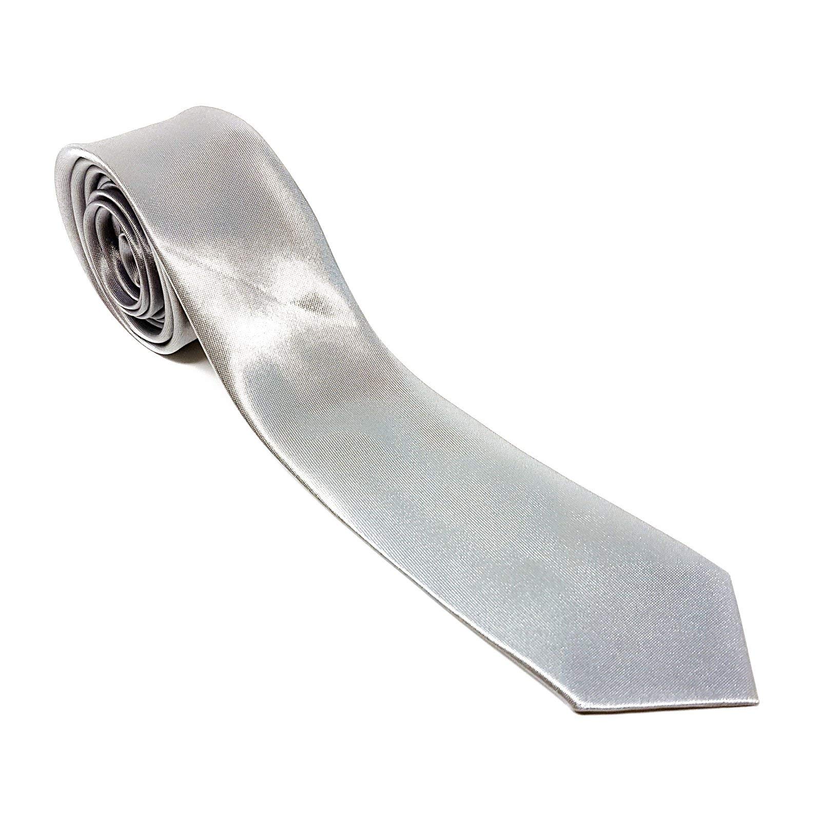 Ws Uk Silver Kids Necktie [Skinny ]