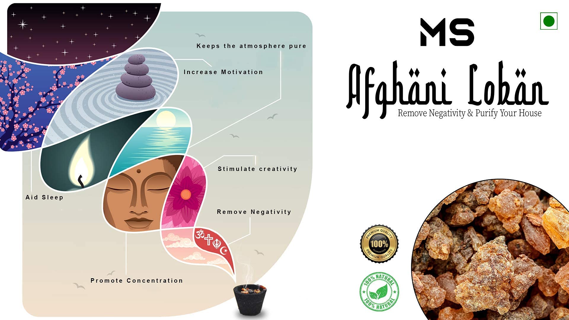 Mini Storify Premium Afghani Guggal & Loban 250g Each, Pure, Natural, Grade 1, for Dhoop, or Hawan - Image 6 thumbnail